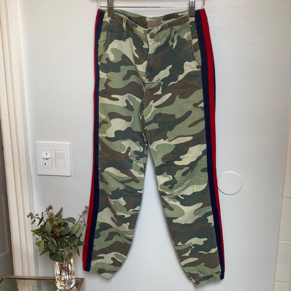 Mother Camo Side Stipe Joggers